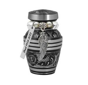 Urne funéraire en argent pour gardien de jardin, avec option de breloques d'amour, nouveau design, urnes en métal pour souvenirs humains, urnes en laiton bon marché - Product Image 6