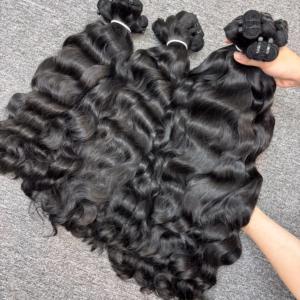 Lujo 100% Raw vietnamita camboyano Natural ondulado doble dibujado vendedores de cabello humano paquetes de cabello humano extensiones de cabello mejor precio - Product Image 1