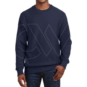 2024 Winter Polyester/Cotton Fleece Regular Fit Solid Color Anti-Wrinkle Quick Dry Eco-Friendly Breathable OEM Men <b>Sweatshirt</b> - Product Image 2