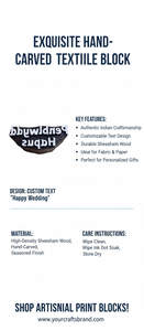 Blocs en bois gravés à la main pour l'impression textile, outils d'impression artisanale sur tissu, couleur/forme personnalisée, réutilisables, vente en gros - Product Image 6