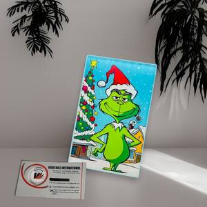 Tuiles magnétiques pour cils en acrylique en forme de cœur, avec logo personnalisé, écologiques, de haute qualité, motif Grinch de Noël, diamant floral - Product Image 2