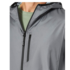 Chaquetas de Corredor de Poliéster Negras Personalizadas de Moda Casual para Hombre, Chaquetas con Capucha para Hombre, Abrigos Cortavientos, Chaqueta Impermeable - Product Image 5