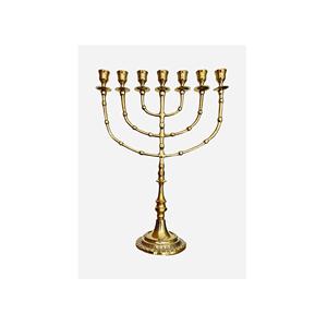 Bougeoir de luxe de la menorah de Hanoukka de Jérusalem avec 7 branches Menorah Menorah de Hanoukka de l'exportateur indien - Product Image 6