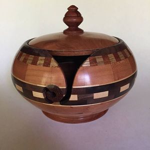 Top trending dusty brown <b>knitting</b> storage <b>bowl</b> Indian Artisans Handcrafted wooden table decoration <b>knitting</b> yarn storage holder - Product Image 2