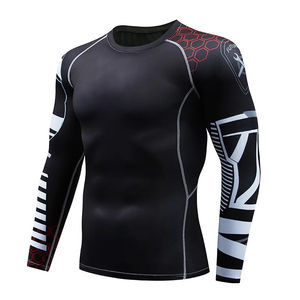 Ne Fashion Gym Camisas de compresión Personalizadas de alta calidad para hombres Rash Running Guard Transpirable Diseña tu propio Rash Guard - Product Image 1