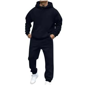 Survêtements bleus à fermeture éclair pour hommes avec col à capuche Pantalon de jogging d'extérieur avec 8 poches - Product Image 2