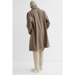 High Comfort Men's Long <b>Trench</b> <b>Coat</b> in Bulk for Spring Soft Woolen Fabric with Sheep <b>Fur</b> - Product Image 2
