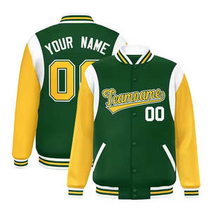 New Custom Mens Winter Casual <b>Coats</b> Personalized Polyester Fabric Warm Full Button Bomber Baseball Plus Size Men's Jackets - Product Image 5