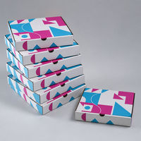 Boîte à pizza en carton ondulé personnalisée avec doublure en aluminium pour les fêtes et événements, emballage à emporter, vente en gros pour le Nouvel An