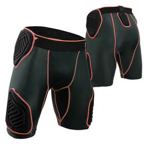 5-<b>Pad</b> Integrated Football Girdle Padded Compression Shorts Black American Football Girdle Wholesale <b>Cheap</b> Protective Girdle - Product Image 4