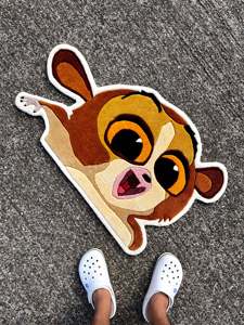 Nhà Sản Xuất Hot Bán Tùy Chỉnh Phim Hoạt Hình Phim Hoạt Hình Tay Tufted Thảm Mort Khu Vực Cửa Mat Đặc Biệt Hình Biểu Tượng Trực Tiếp Từ Bán Buôn - Product Image 3