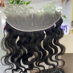 Cuticule brute vietnamienne alignée extension de cheveux humains vierges fermetures de dentelle frontales Remy corps vague naturelle fermeture de dentelle frontales - Product Image 2