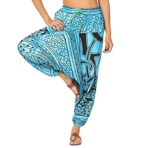 Femmes Boho Harem Joggers Durable Doux Coton Toile Taille Libre Respirant Casual Loungewear Hiver Yoga Pantalon Lâche Plat - Product Image 1