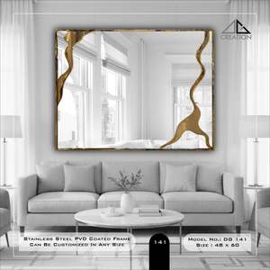 อ่างล้างหน้าติดผนังสแตนเลสสตีลทันสมัยเคลือบ PVD ทนทาน ตกแต่งห้องน้ำ ป้องกันฝ้า น้ำหนักเบา ดีไซน์หรูหรา เหมาะสำหรับงานแต่งงาน - Product Image 2