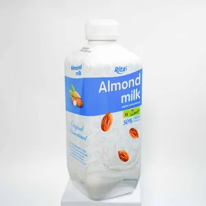 ベトナム飲料会社OEM/ ODMリアル1Mlペットボトルアーモンドミルク短納期ナチュラルドリンクサプライヤー新しいデザイン