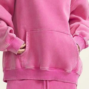 Sudadera con capucha de gran tamaño de algodón 100% para hombre, ropa de calle lavada Vintage, sudaderas con capucha y sudadera desgastadas en blanco para hombre - Product Image 2