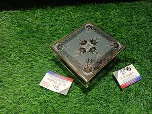 Acrylic Elegant Ramadan & Eid Mubarak Special Edition Luxury Dessert Candy Gift <b>Box</b> with <b>Wooden</b> Mother of Pearl Inlay Lid - Product Image 5