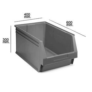 Cassetta Impilabile Grigia N.60 600x400x300 mm. - Product Image 1
