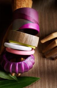 OUTFIT joyería resina acrílico pulsera brazalete exagerado deslumbrante Multicolor ancho Irregular cuadrado acrílico pulseras mujeres - Product Image 2