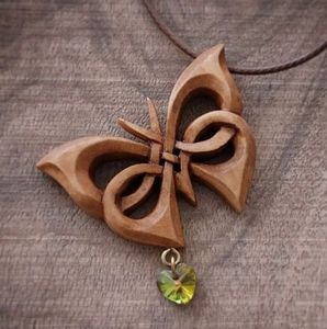 COLLIERS HANEMADE POUR FEMMES HOMMES NATUREL GRAND BOHO TRIBAL SONO BOIS Pendentif sur cordon réglable Collier fait main - Product Image 4