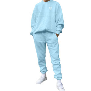 Ensemble de survêtement pour homme en coton 100% de haute qualité, fabriqué en usine, taille plus, hiver, taille élastique, logo personnalisé, respirant - Product Image 4