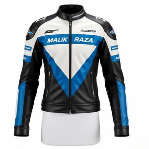 Veste de motard en cuir artisanal avec points de stress renforcés | Fournisseur d'or Malik Raza - Product Image 3