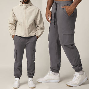 Pantalons décontractés de qualité supérieure pour hommes, respirants, plusieurs poches, cordon de serrage haut, pantalons de survêtement d'extérieur, confortables, extensibles, vêtements d'entraînement - Product Image 4