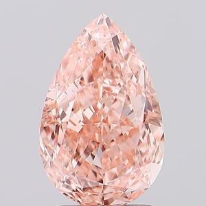 เพชรเพียร์ทรงลูกแพร์เพาะเลี้ยงในห้องปฏิบัติการ 2.46 กะรัต สีชมพูเข้มแฟนซี ระดับความสะอาด VVS2 - Product Image 1