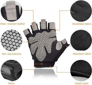 Half Finger Coverage Solid Color Neoprene Material Hot Sale Men 2024 Gym Fitness Weightlifting Gloves - Product Image 3