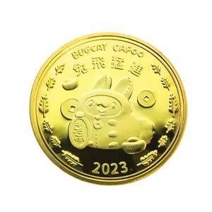 Suvenir logam desain ganda Kustom Pabrik 40 tahun koin emas kustom