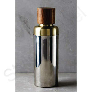 Shaker en acier inoxydable Accessoires de bar en métal Shaker à cocktail Shaker en bois au prix de gros - Product Image 1