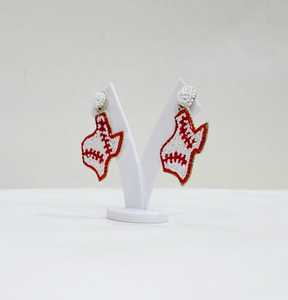 Boucles d'oreilles de la meilleure qualité Game Day-Boucles d'oreilles de baseball, Boucles d'oreilles en perles d'été, Boucles d'oreilles Gameday, Boucles d'oreilles de football - Product Image 3