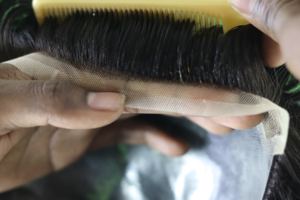 Tupé de cabello humano Remy virgen de 6 "-12" para hombre Bio-Lace Front Skin PU Back 8x10 "Base 90-120% Densidad natural Kinky Straight - Product Image 2