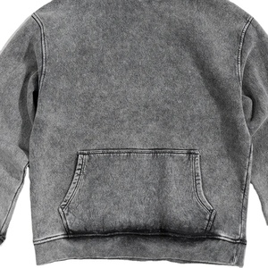 2025 nouvelle nouvelle dernière arrivée décontracté lavage à l'acide 100% coton hommes prix de gros surdimensionné lavage à l'acide hommes pour adultes basiques à capuche - Product Image 6