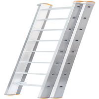 Échelle extensible double section en alliage d'aluminium de style européen 2x2 mètres, capacité 150 kg, pour entrepôt extérieur et appartement