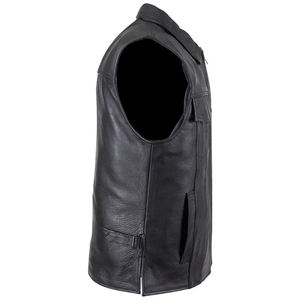 2025 gros personnalisé en cuir synthétique gilet gilet hommes écologique hiver bouton fermeture haute qualité Pakistan - Product Image 4