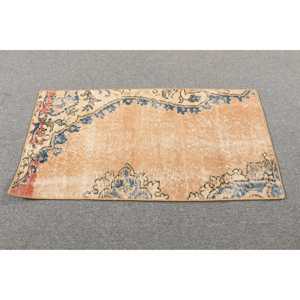 Tapis de 1,6 x 3,2 pieds, tapis turc vintage, tapis uni brun - Product Image 3