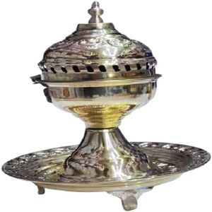 Quemador de Incienso Estilo Árabe, Decoración para el Hogar, Adorno con Hojas Caladas, Cubierta de Aromaterapia, Porta Incienso - Product Image 4