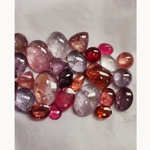 26 Pièces de Spinelle Naturelle Multicolore, Cabochons Ovales de 8mm-14mm, 60 Carats, Iroc Sales, Pierres Précieuses en Vrac de Haute Qualité pour la Fabrication de Bijoux, 72 $ US - Product Image 2
