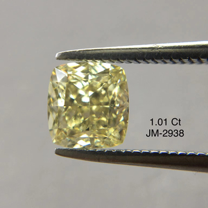 Diamantes Sueltos Naturales de la India, Corte Cojín Brillante, Claridad VS2, 1.01 Quilates, Color Verde Amarillento Marrón, Certificados por GIA, OEM - Product Image 1