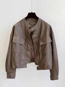 Nouvelle Arrivée 2026 – Blouson Moto Femme en Cuir PU Printemps-Automne, Style Vintage Ample, Court, avec Fermeture Éclair, Tendance Punk - Product Image 3