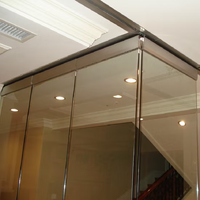 Cloison de bureau en verre coulissante et pliante avec cadre en aluminium pour les lieux sportifs |   Diviseur commercial personnalisé