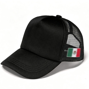 Gorra Trucker de Malla con Parche de la Bandera de México Estilo Selección Nacional, Bordado 3D Común, Unisex, Ajustable, para Exteriores, Protección Solar, Venta al por Mayor - Product Image 4