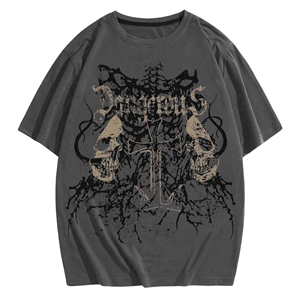 T-shirt graphique surdimensionné à épaules tombantes pour hommes sur mesure Streetwear T-shirt décontracté avec impression audacieuse sur le devant - Product Image 4