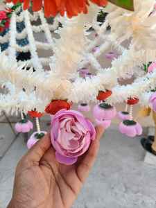 Canopée de mariage lourde en Phoolon Ki Chadar pour l'entrée de la mariée |   Chadar de mariage à la fleur de jasmin |   Décoration Doli indienne punjabi pakistanaise - Product Image 2