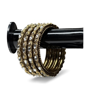 Juego de Brazaletes Étnicos de Perlas de Lujo, Joyería Nupcial India de Primera Calidad, Alta Demanda al por Mayor para Mujer - Product Image 3