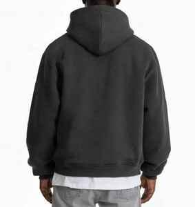 Sudadera con Capucha para Hombre, Estilo Urbano, con Estampado Vintage Bordado, Cierre de Cremallera, Hombros Caídos, Corte Recto, Tejido Grueso Antiencogimiento - Product Image 2