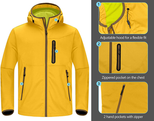 Imperméable à capuche personnalisé Veste coupe-vent de haute qualité Vente de gros Vestes d'extérieur Hommes et femmes Vestes de pluie imperméables - Product Image 4