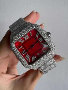 New Trendy Luxury Square Watch Full Iced Out Diamond for <b>Men</b> <b>Wristwatch</b> Waterproof Quartz Diamond Watches for Her and Him - Product Image 4