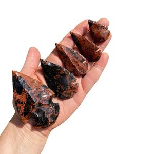 Venta al por mayor caoba obsidiana punta de flecha tamaño 1 pulgada punta de flecha de piedras preciosas para la venta - Product Image 4
